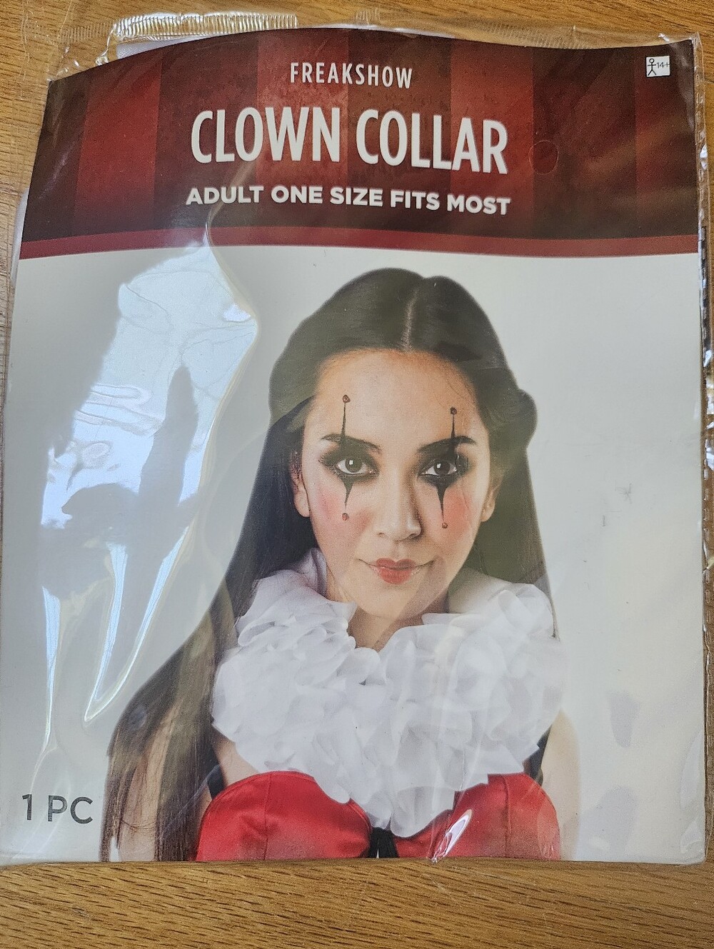 Halloween White Clown Collar Costume Accessory By Freaksown- NEW
